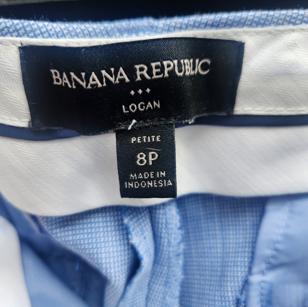 Banana Republic Straight Leg Trouser Pant Light Blue 8P Mid-rise - Picture 3 of 5